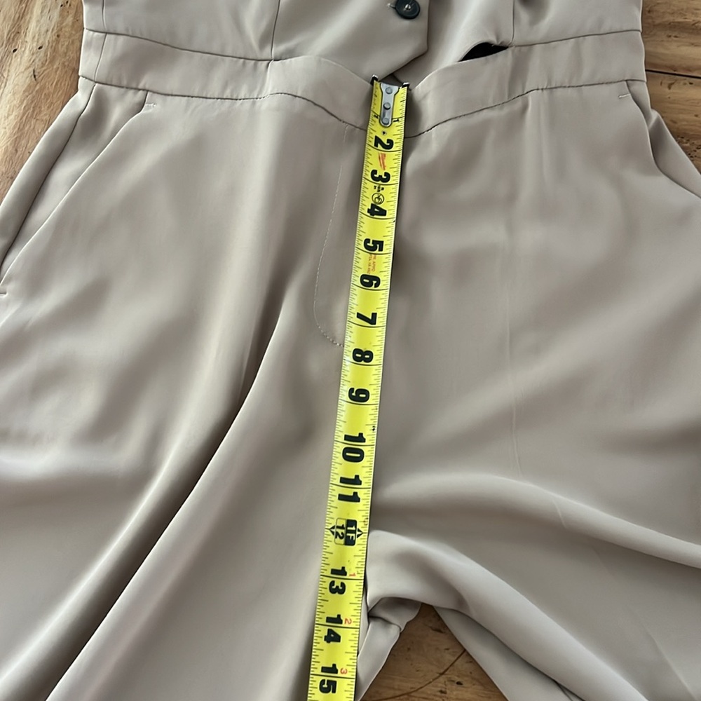 ZARA suit style jumpsuit taupe brown color size L - Picture 11 of 17